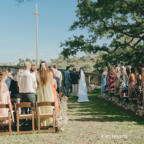 Wedding Ceremony location at the Waterfront Cross
